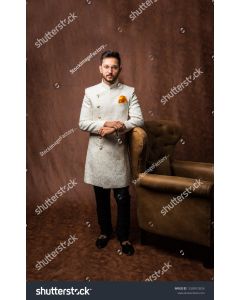 Blended Navy Blue Kurta