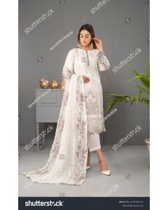 Faux Georgette Palazzo Salwar Kameez Suit In Peach Colour