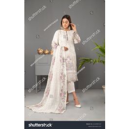 Faux Georgette Palazzo Salwar Kameez Suit In Peach Colour